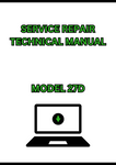 MODEL 27D COMPACT EXCAVATOR SERVICE REPAIR TECHNICAL MANUAL - PDF