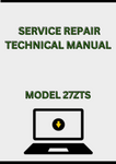 MODEL 27ZTS COMPACT EXCAVATOR SERVICE REPAIR TECHNICAL MANUAL - PDF