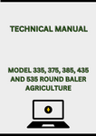 MODEL 335, 375, 385, 435 AND 535 ROUND BALER TECHNICAL MANUAL - PDF