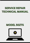 MODEL 50ZTS COMPACT EXCAVATOR SERVICE REPAIR TECHNICAL MANUAL - PDF