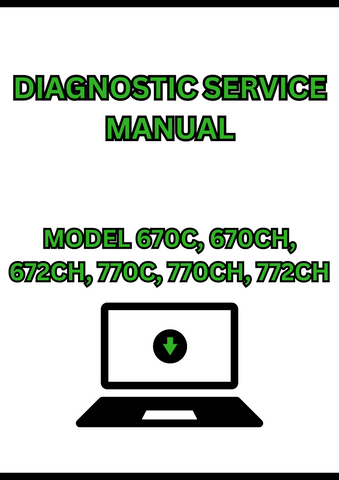 MODEL 670C, 670CH, 672CH, 770C, 770CH, 772CH MOTOR GRADER DIAGNOSTIC SERVICE MANUAL - PDF