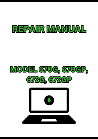 MODEL 670G, 670GP, 672G, 672GP MOTOR GRADER REPAIR MANUAL - PDF