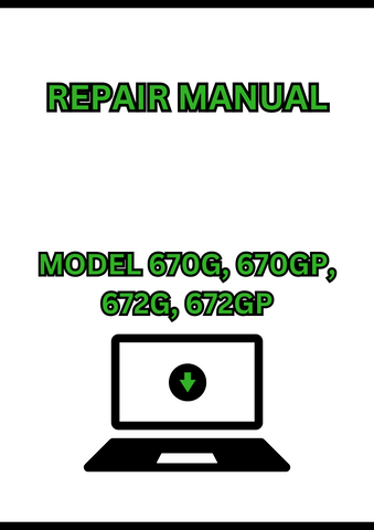 MODEL 670G, 670GP, 672G, 672GP MOTOR GRADER REPAIR MANUAL - PDF