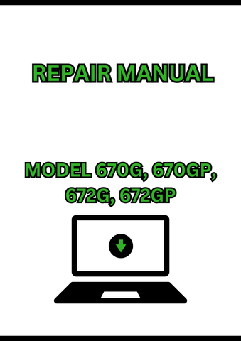 MODEL 670G, 670GP, 672G, 672GP MOTOR GRADER REPAIR MANUAL - PDF