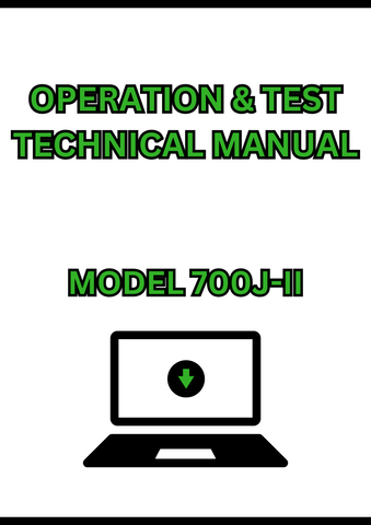 MODEL 700J-II CRAWLER DOZER OPERATION & TEST TECHNICAL MANUAL - PDF