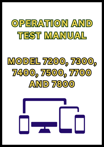 MODEL 7200, 7300, 7400, 7500, 7700 AND 7800 FORAGE HARVESTER OPERATION AND TEST MANUAL - PDF
