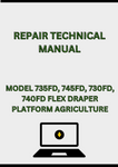 MODEL 735FD, 745FD, 730FD, 740FD FLEX DRAPER PLATFORM REPAIR TECHNICAL MANUAL - PDF