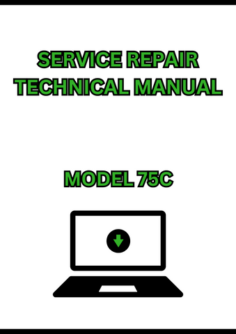 MODEL 75C RTS EXCAVATOR SERVICE REPAIR TECHNICAL MANUAL - PDF