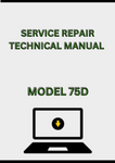 MODEL 75D EXCAVATOR SERVICE REPAIR TECHNICAL MANUAL - PDF