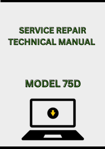 MODEL 75D EXCAVATOR SERVICE REPAIR TECHNICAL MANUAL - PDF