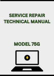 MODEL 75G COMPACT EXCAVATOR SERVICE REPAIR TECHNICAL MANUAL - PDF