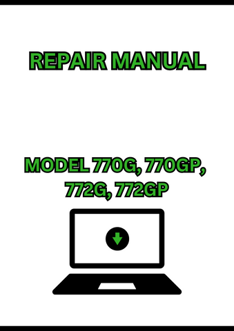 MODEL 770G, 770GP, 772G, 772GP MOTOR GRADER REPAIR MANUAL - PDF