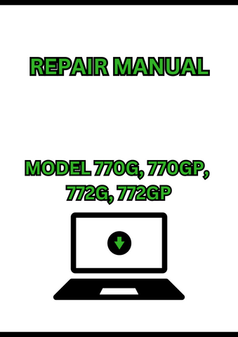 MODEL 770G, 770GP, 772G, 772GP MOTOR GRADER REPAIR MANUAL - PDF