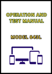 MODEL 843L WHEELED FELLER BUNCHER OPERATION AND TEST MANUAL - PDF