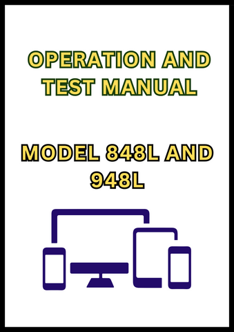 MODEL 848L AND 948L SKIDDER OPERATION AND TEST MANUAL - PDF