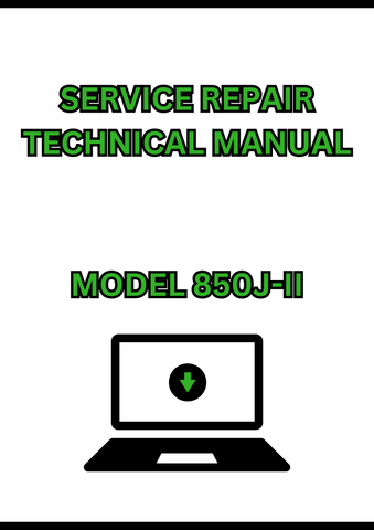 MODEL 850J-II CRAWLER DOZER SERVICE REPAIR TECHNICAL MANUAL - PDF