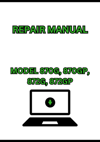 MODEL 870G, 870GP, 872G, 872GP MOTOR GRADER REPAIR MANUAL - PDF