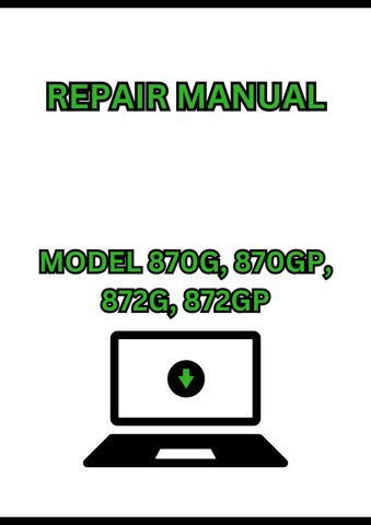 MODEL 870G, 870GP, 872G, 872GP MOTOR GRADER REPAIR MANUAL - PDF