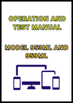 MODEL 953ML AND 959ML SHOVEL LOGGER OPERATION AND TEST MANUAL - PDF