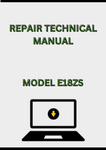 MODEL E18ZS EXCAVATOR REPAIR TECHNICAL MANUAL - PDF