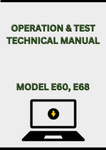 MODEL E60, E68 EXCAVATOR OPERATION & TEST TECHNICAL MANUAL - PDF