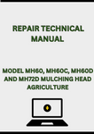 MODEL MH60, MH60C, MH60D AND MH72D MULCHING HEAD REPAIR TECHNICAL MANUAL - PDF