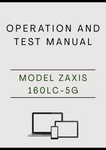 MODEL ZAXIS 160LC-5G CRAWLER EXCAVATOR OPERATION AND TEST MANUAL - PDF