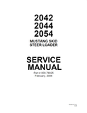 MUSTANG 2042, 2044, 2054 SKID STEER LOADER SERVICE REPAIR MANUAL 000-78025 - PDF FILE DOWNLOAD