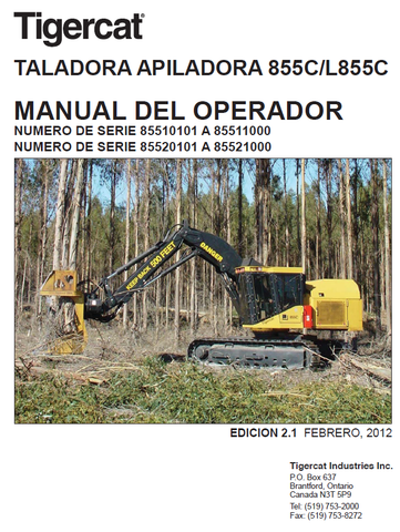 Tigercat L855C Feller Buncher User Manual