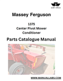 Download Complete Parts Catalog Manual For Massey Ferguson 1375 Center Pivot Mower