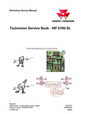 Massey Ferguson MF 5710SL, 5711SL, 5712SL, 5713SL Tractor Technician Service Book - PDF File