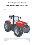 Massey Ferguson MF 8650, 8660, 8670, 8680 T4i Tractor (MF 8600 Series) Workshop Service Repair Manual - PDF File