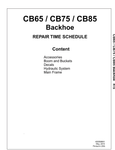 Massey Ferguson MF CB65, CB75, CB85 Backhoe Repair Time Schedule Manual - PDF File Download