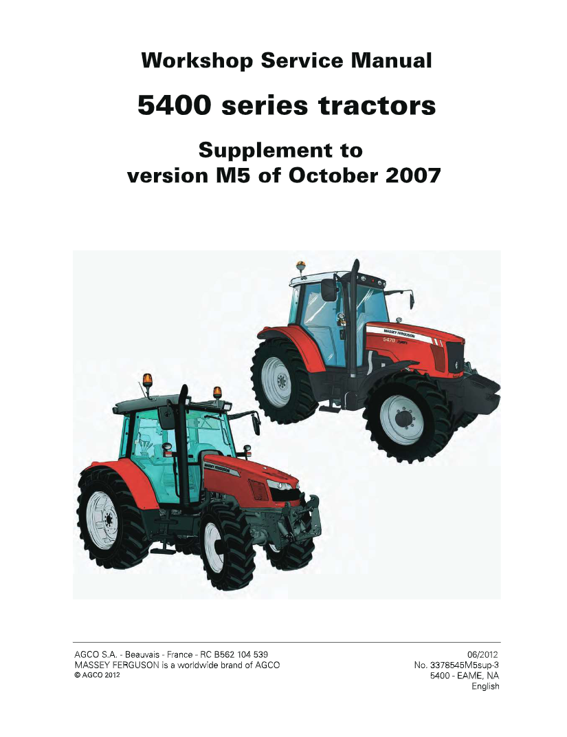 Massey Feguson 1080 Tacto - Sevice Manual | Fam Manuals Fast
