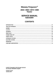 Massey Ferguson MF 2650, 2660, 2670, 2680 Tractor Workshop Service Repair Manual