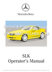 Mercedes Benz SLK 230 Kompressor, SLK 320 Owner's Manual - PDF File Download