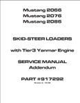 Mustang 2066, 2076, 2086 Skid Steer Loader Service Repair Manual 917292 - PDF File Download