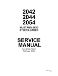 Mustang 2042, 2044, 2054 - Skid Steer Loader Manual 000-78025 