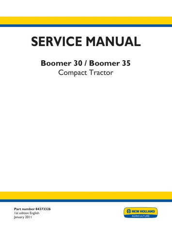 Unlock the full potential of your New Holland Boomer 30 and 35 compact tractors with the comprehensive Service Manual (Part Number: 84373326) in PDF format. This essential guide provides detailed instructions, diagrams, and troubleshooting tips to ensure your tractor operates at peak performance. Whether you're performing routine maintenance or tackling complex repairs, this manual is your go-to resource for keeping your equipment in top shape. Invest in your tractor's longevity and efficiency today!