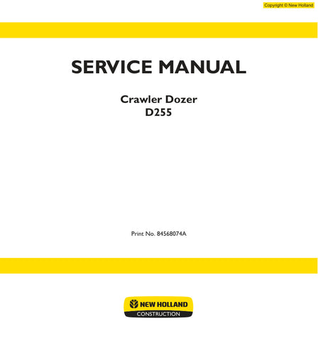 Unlock the full potential of your New Holland D255 Crawler Dozer with the comprehensive Service Manual (Part Number: 84568074A). This PDF file is an essential resource for operators and technicians alike, providing detailed insights into maintenance, troubleshooting, and repair procedures tailored specifically for your dozer model.