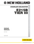 Discover the ultimate resource for maintaining your New Holland E215B Crawler Excavator with our comprehensive Repair Manual (Part Number: 87612178). This PDF file is designed specifically for Tier III models, providing you with detailed instructions and insights to keep your machine running smoothly.