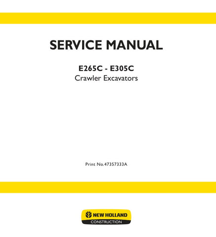 Discover the ultimate resource for maintaining your New Holland E265C and E305C Crawler Excavators with the comprehensive Service Manual (Part Number: 47357333A). This PDF file is designed to provide you with detailed insights into the operation, maintenance, and repair of your machinery, ensuring optimal performance and longevity.