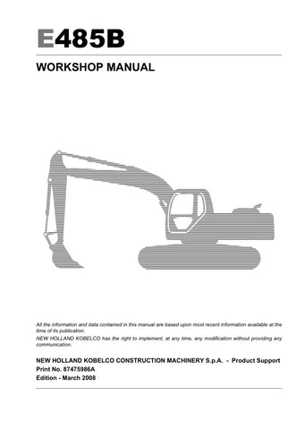 Discover the ultimate resource for your New Holland E485B Crawler Excavator with the comprehensive Workshop Manual (Part Number: 87475986A). This PDF file is designed to provide you with detailed insights and step-by-step instructions, ensuring you can maintain and repair your equipment with confidence.