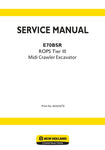 Unlock the full potential of your New Holland E70BSR ROPS (Tier III) with our comprehensive service manual, part number 84365679. This PDF file is designed to provide you with detailed insights and step-by-step instructions for maintenance and repairs, ensuring your equipment operates at peak performance.