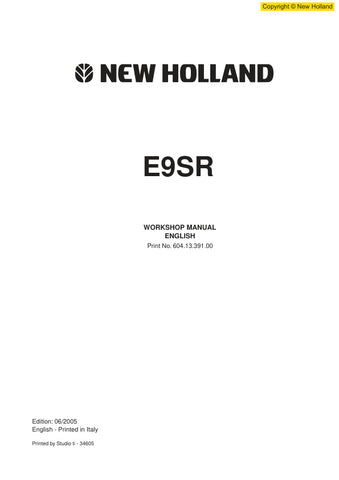 Discover the ultimate resource for your New Holland E9SR Mini Excavator with the comprehensive Workshop Manual (604.13.391.00) available in PDF format. This manual is designed to provide you with detailed insights and step-by-step instructions, ensuring you can maintain and repair your equipment with confidence.