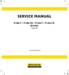 Unlock the full potential of your New Holland grader with the F106.7, F106.7A, F156.7, and F156.7A (Tier III) Service Manual. This comprehensive PDF file, part number 84329014A, is your go-to resource for detailed maintenance and repair guidance, ensuring your equipment operates at peak performance.