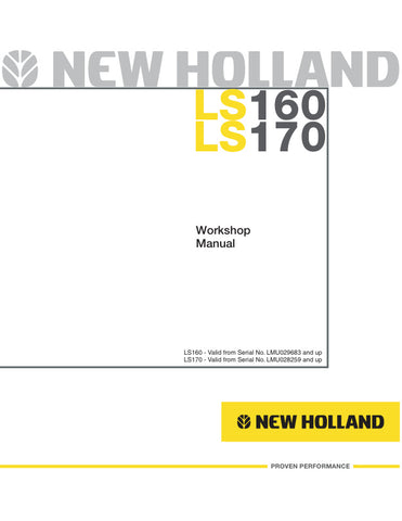 Unlock the full potential of your New Holland LS160 and LS170 with the comprehensive Workshop Manual (Part Number: 87361507). This PDF file is an essential resource for both professionals and DIY enthusiasts, providing detailed insights into maintenance, troubleshooting, and repair procedures tailored specifically for these models.