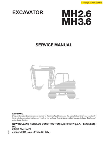 Unlock the full potential of your New Holland MH2.6 and MH3.6 machinery with the comprehensive Service Manual 604.13.477. This PDF file is an essential resource for operators and technicians alike, providing detailed insights into maintenance, troubleshooting, and repair procedures tailored specifically for your equipment.