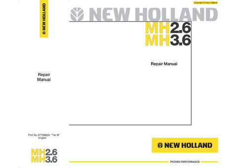 Unlock the full potential of your New Holland MH2.6 and MH3.6 Tier 3 Wheeled Excavators with the comprehensive Repair Manual (Part Number: 87730662A). This PDF file is an essential resource for both seasoned mechanics and DIY enthusiasts, providing detailed instructions and diagrams to ensure efficient repairs and maintenance.