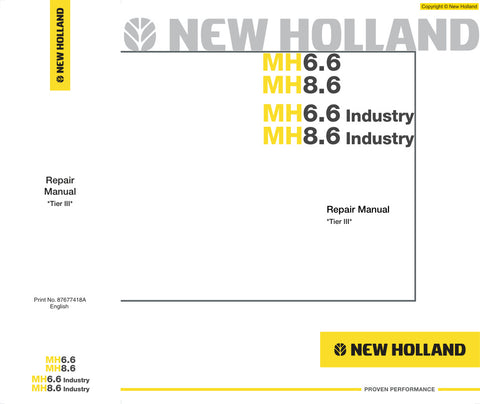 Unlock the full potential of your New Holland MH6.6 and MH8.6 machinery with the comprehensive Industry Tier III Service Manual (Part No. 87677418A). This PDF file is an essential resource for maintenance and repair, providing detailed diagrams, troubleshooting tips, and step-by-step instructions to ensure your equipment operates at peak performance. With this manual at your fingertips, you can save time and money by tackling repairs with confidence, making it a must-have for any operator or technician. Don